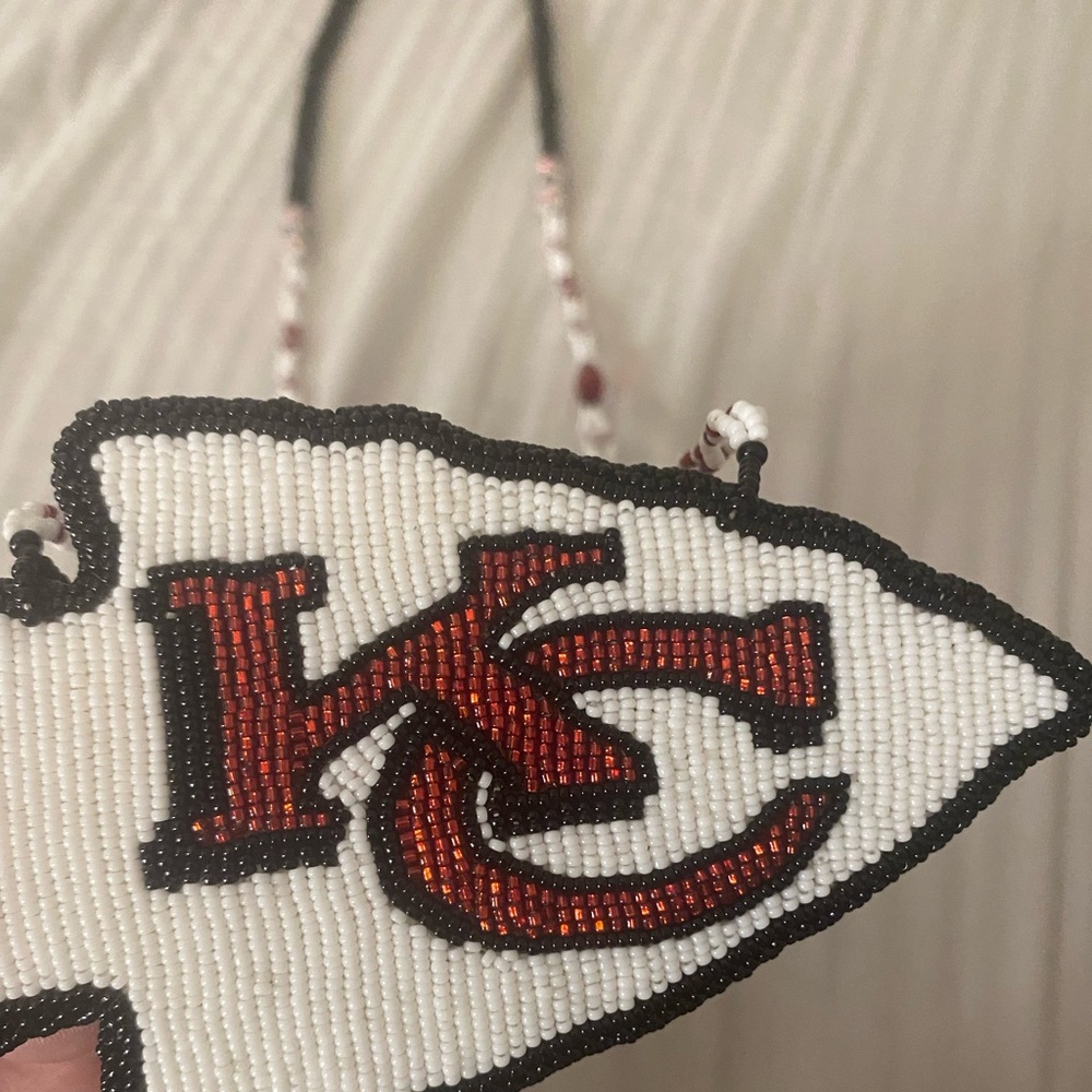Kansas City Chiefs beaded medallion